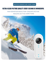 Mini caméra d'action étanche HD 1080p noire 10x CMOS grand Angle WI-FI Stream 256GB MicroSD pour l'enregistrement sportif Utilisation portable