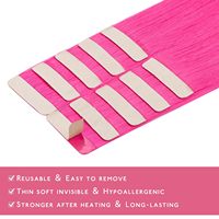 Extensions de cheveux Remy 100% naturels, résistantes et durables, colorées, à bandes adhésives, lisses, sans nœuds, de haute qualité, 16-24 pouces