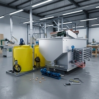 Dispositif de dosage automatique PAC/PAM, machine de dosage de floculant et de chlore en fût PE avec pompe, moteur PLC, boîte de vitesses, garantie 1 an