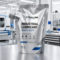 Pochette à bec verseur en polyéthylène robuste pour lubrifiant industriel |   Sac liquide argenté métallique avec bec verseur latéral |   Vente en gros OEM
