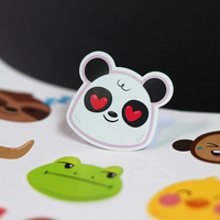 Etiquetas Impermeables Personalizadas con Dibujos Animados, Papel Adhesivo Impermeable A4 AI/PDF/PSD/CDR para Aplicación de Medicamentos en Botellas, Vinilo Formado CMYK