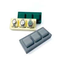 Exhibidor de Relojes Personalizado ZHi Hui, Bandeja de Exhibición de Joyería y Brazaletes, Soporte para Relojes, Exhibidor de Relojes de Microfibra y Silicona