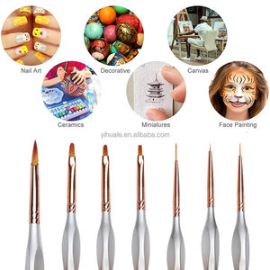 Pinceaux miniatures colorés à dégradé avec logo personnalisé, détails fins, pinceaux pour peinture à l'aquarelle et à l'acrylique, pinceaux d'artiste - Product Image 4