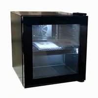 Réfrigérateur de comptoir personnalisé 52L pour boissons, avec porte simple et éclairage LED, pour affichage de canettes de bière en magasin de proximité