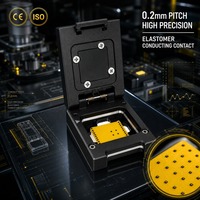 Soporte de prueba de chip de elastómero de alta frecuencia 60GHz LGA BGA para semiconductores IC, dispositivo de burn-in con rutas de señal cortas