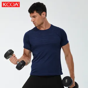 Yüksek kaliteli Activewear spor salonu Slim Fit eğitim Singlet koşu erkek gevşek kısa kollu T-shirt