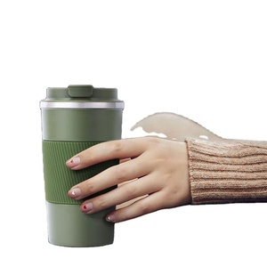 Mug de voyage isotherme avec logo personnalisé, couvercle anti-fuite, gobelet en acier inoxydable à double paroi pour boissons chaudes et froides - Product Image 3