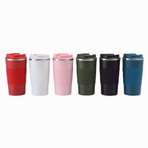 Simple 304 Stainless Steel Coffee Mug Portable Car <b>Thermos</b> Business Office Gift Dual-Drink Mug - Product Image 6