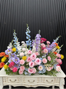 Hot Pink Beautiful <span class=keywords><strong>Good</strong></span> Review Centro de mesa Arreglo Plantas Greenery Garland Flor silvestre - Product Image 4