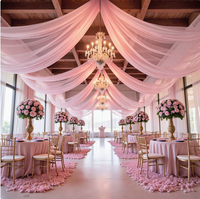 Installation artistique éolienne : Rideau transparent arc-en-ciel en tissu, décoration suspendue pour événements extérieurs, toile de fond pour mariages et fêtes, décoration de plafond nuage