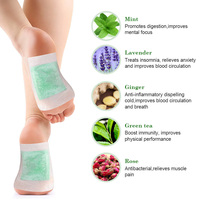 Patch pour les pieds de désintoxication au vinaigre de bambou chinois avec du charbon de lavande nettoyant le corps et les coussinets nasaux