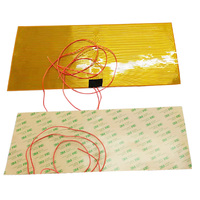 ALXD Film chauffant mince personnalisé 12V Polyimides Coussin chauffant industrie flexible PI feuille coussin chauffant adhésif arrière