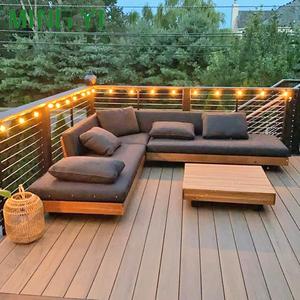 Set di Divani <span class=keywords><strong>da</strong></span> Giardino a Forma di L <span class=keywords><strong>in</strong></span> <span class=keywords><strong>Vimini</strong></span> Resistente alle Intemperie, <span class=keywords><strong>Mobili</strong></span> per Esterni di Alta Qualità per Hotel - Product Image 4