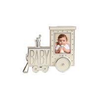 Marco de Fotos para Bebé con Forma de Tren, de Aleación de Zinc, 2x3, Plateado, Esmaltado, para Guardar Recuerdos del Recién Nacido, Regalo para Guardería