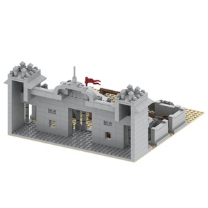 MOC5071 <span class=keywords><strong>Maison</strong></span> militaire de la Seconde Guerre mondiale Champ de bataille Base de défense militaire <span class=keywords><strong>Maison</strong></span> Bataille de Berlin Ensembles de blocs de construction Kit de construction Jouets - Product Image 5