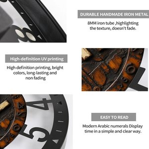 <span class=keywords><strong>Horloge</strong></span> <span class=keywords><strong>murale</strong></span> circulaire en fer de 25 cm <span class=keywords><strong>pour</strong></span> ateliers avec message créatif - Product Image 4