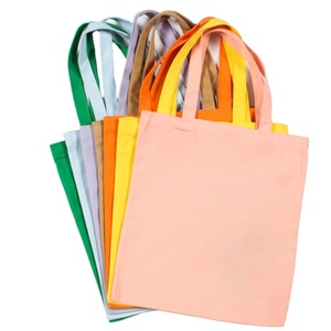 Sac fourre-tout en toile de coton réutilisable uni avec motif lettres, logo personnalisé, boucle réglable et fermeture éclair - Product Image 1