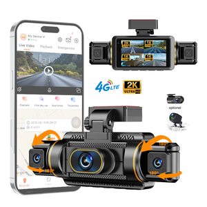Caméra embarquée 2K 4 canaux avec carte SIM 4G, écran tactile 3 pouces, Wifi, <span class=keywords><strong>GPS</strong></span>, CMSV6, ADAS, BSD, boîte noire de voiture, caméra avant et arrière 2K - Product Image 1