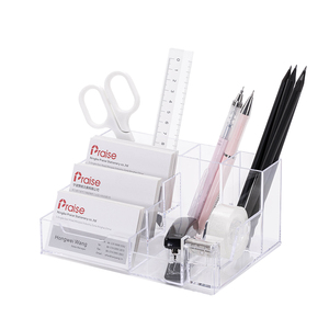 Di plastica acrilica <span class=keywords><strong>trasparente</strong></span> Multi-funzione tazza supporto della Penna Per dispenser nastro di supporto di carta di nome con Accessori Da Scrivania - Product Image 1