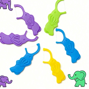 Emballages OEM, dinosaure, girafe, requin, bâtonnet de soie <span class=keywords><strong>dentaire</strong></span> pour enfants, cure-dents, bâtonnets de soie <span class=keywords><strong>dentaire</strong></span> au fluorure, saveur de fruits, soie <span class=keywords><strong>dentaire</strong></span> pour enfants - Product Image 3