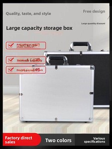 Valise en alliage d'<span class=keywords><strong>aluminium</strong></span> de 15 pouces, grande capacité de 20 pouces, avec double serrure à combinaison, pour documents, instruments et rangement domestique - Product Image 6