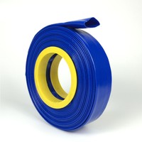Tuyau plat en PVC pour irrigation agricole de 2 pouces, rouge et bleu, léger, durable, flexible, haute pression, 100 m, pompe à eau