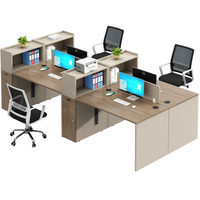 Nouvelle table de bureau moderne en bois avec cloison intégrée pour bureau à domicile et finance