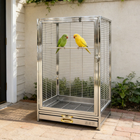 Cage à oiseaux de grande taille en acier inoxydable 304 de haute qualité pour perroquets, pigeons, style classique, design respirant, montage facile