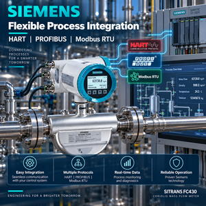Débitmètre massique Coriolis SIEMENS SITRANS FC430 100% original en acier inoxydable OEM haute précision 0,1% pour liquides et gaz - Product Image 6
