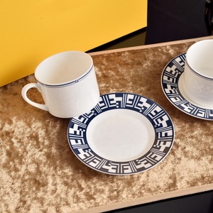Luxury Porcelain paper clip ceramic Tea Cup & Saucer Set With box for party - Product Image 4