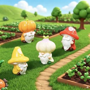 NOVITÀ 2026: Statuette Artistiche Dipinte a Mano di <span class=keywords><strong>Funghi</strong></span> e Gnomi in Miniatura, Decorazioni per Giardino delle Fate, Figurine in Resina per Bonsai - Product Image 2