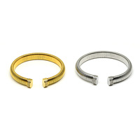 2025 nouveau 8/12/16mm serpent os chaîne bracelets zircone extensible Non décoloration 18k plaqué or acier Flexible ouvert bracelets pour les femmes