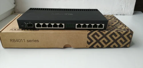 MikrotTik RB4011iGS+RM 10xGbit LAN 1xSFP+cage RouterOS L5 RB4011iGS+RM