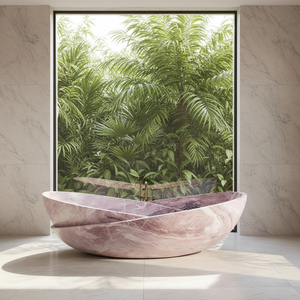 Bañera <span class=keywords><strong>de</strong></span> Mármol Natural Pulido <span class=keywords><strong>de</strong></span> Lujo Moderno, Tallada en un Solo Bloque <span class=keywords><strong>de</strong></span> Piedra, Ideal para Villas y Hoteles - Product Image 6