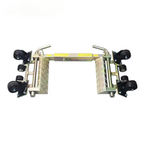 4 PCS pour 1 jeu de levier de roue auxiliaire de positionnement de roue de véhicule Dolly Jack 4 levier de positionnement de véhicule chariot de roue pour pneu de voiture