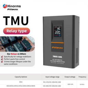 Estabilizadores de voltaje monofásico de entrada baja Pitbull <span class=keywords><strong>TMU</strong></span> 20KVA AVR Regulador Tipo de relé Buena calidad Trabajo estable de alta precisión - Product Image 2