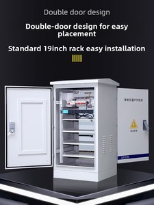 Tùy chỉnh thép không gỉ ngoài trời Tủ mạng hoàn chỉnh thiết bị điều khiển hộp máy chủ giám sát chuyển đổi tầng - Product Image 4