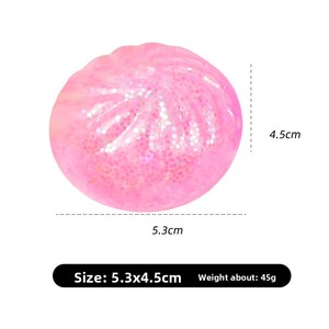 Juguete Antiestrés de EVA con Forma de Bollo Pequeño Lala Le, con Polvo Dorado Brillante y Cristales, ¡Gran Venta! - Product Image 2