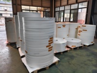 Papier jetable biodégradable et écologique en matériaux recyclés, laminé PE de qualité alimentaire, double face enduite, impression quadricolore