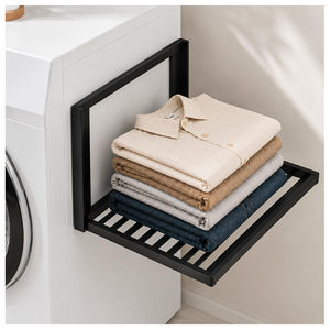 Toallero Metálico Plegable para Baño, Sin Perforaciones, Soporte Magnético de Pared para Ropa - Product Image 1