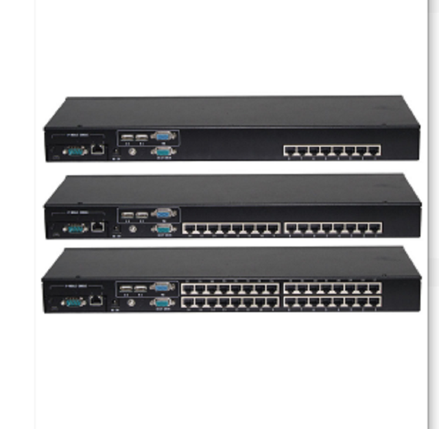 8ports/16ports DB-15 Combo IP KVM Switch Support USB + VGA Local Console Hotkey OSD IP KVM Drawer 1U Rack Mount in Stock