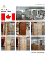 Kit de quincaillerie pour porte de grange en bois CBMmart avec système de rail pour porte pliante, design moderne