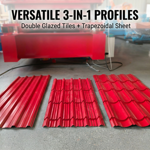 Máquina de Techo de Tres Capas que Ahorra Espacio para la Producción de Tejas Metálicas Glaseadas y Láminas de Acero <span class=keywords><strong>Trapezoidal</strong></span> TR5 - Product Image 3