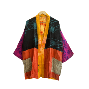 Robe Kimono en Soie pour Femme - Respirante, Florale, Luxe, Tendance, Vintage, Courte, Combo Été Automne Printemps, Peignoir - Product Image 4