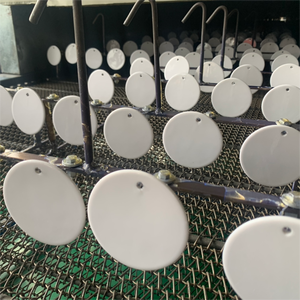 Рождественские украшения, пустой шар, дерево, подвесное украшение, сердце, сублимационный керамический орнамент-сердце - Product Image 5