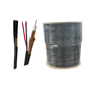 Câble <span class=keywords><strong>coaxial</strong></span> CCTV RG59 +2C en PVC imperméable pour extérieur, 3C-2V SYV-75-3, <span class=keywords><strong>bande</strong></span> <span class=keywords><strong>passante</strong></span> RG59 +2C avec gaine imperméable - Product Image 1