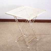 Meuble d'extérieur, balcon, léger, Portable, acrylique, réglable en hauteur, petite Table basse ronde intérieure pliante