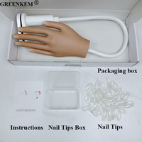 Nuevo Color de simulación de uñas acrílicas, práctica de arte de uñas, manicura de mano, herramienta de enseñanza de manos falsas, salón de uñas de goma suave