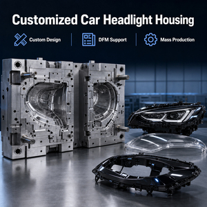 Molde <span class=keywords><strong>de</strong></span> Inyección Personalizado y Duradero para Carcasas <span class=keywords><strong>de</strong></span> Faros <span class=keywords><strong>de</strong></span> <span class=keywords><strong>Coche</strong></span> con Lentes Ópticas <span class=keywords><strong>de</strong></span> PC PMMA - Product Image 1
