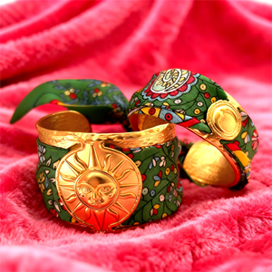 Pháp Niche thương hiệu của phụ nữ tươi và vui tươi hoa 18K mạ vàng brass <span class=keywords><strong>Bangles</strong></span> Khăn Vòng đeo tay - Product Image 1